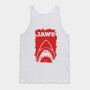 JAWS Abstract RED Minimalistic Fan Art Movie Poster Design Tank Top